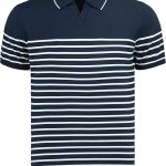 Hochwertiges Herren-Poloshirt aus Strickwaren, Emiliano – Marineblau