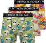 Lycra 5-3er-Pack Boxmuster Premium Herren Boxer Palm Horizon- AJ-330 A (3er-Pack)