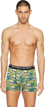 Lycra 5-3er-Pack Boxmuster Premium Herren Boxer Palm Horizon- AJ-330 A (3er-Pack) – Bild 2