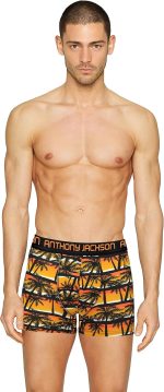 Lycra 5-3er-Pack Boxmuster Premium Herren Boxer Palm Horizon- AJ-330 B (3er-Pack) – Bild 2