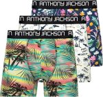 Lycra 5-3er-Pack Boxmuster Premium Herren Boxer Palm Horizon- AJ-330 C (3er-Pack)