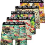 Lycra 5-3er-Pack Boxmuster Premium Herren Boxer Palm Horizon- AJ-349 A (5er-Pack)