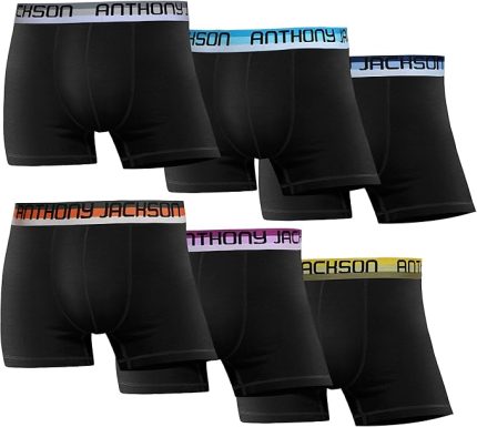 Lycra 6er-Pack Premium Herren-Boxershorts, Farbe: MORATA