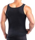 5er-Pack Premium Classic Herren-Unterhemd ALEXANDER Extra Long – Gekämmte, feine Bio-Baumwolle (einfarbig) – SCHWARZ – Bild 2