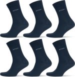6 Paar Herrensocken der Marke BAMBOO Premium Classic in einer Box – AJ-204 Marineblau