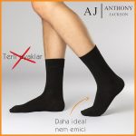 6 Paar Herrensocken der Marke BAMBOO Premium Classic in einer Box – AJ-204 Marineblau – Bild 4