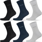 6 Paar Herrensocken der Marke BAMBOO Premium Classic in einer Box – AJ-204 MIX 2