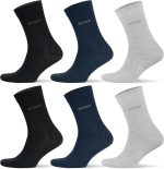 6 Paar Herrensocken der Marke BAMBOO Premium Classic in einer Box – AJ-204 MIX 2