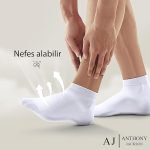 10 Paar verpackte BAMBOO Premium Herren- und Damen-Knöchellange kurze Sport-, Lauf- und Wandersocken JESUS ​​- WEISS – Bild 7