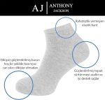 10 Paar verpackte BAMBOO Premium Herren- und Damen-Knöchellange kurze Sport-, Lauf- und Wandersocken JESUS ​​- GRAU – Bild 3