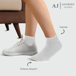 10 Paar verpackte BAMBOO Premium Herren- und Damen-Knöchellange kurze Sport-, Lauf- und Wandersocken JESUS ​​- GRAU – Bild 4