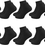 10 Paar verpackte, hochwertige, knöchellange Sport-Socken aus Bambus für Damen und Herren, Modell JESUS ​​- SCHWARZ
