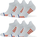 6 Paar hochwertige, nahtlose Sportsocken aus Bambus für Damen und Herren mit Muster, Fabian - AJ-205 B (im Karton)
