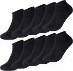 10er-Packung hochwertige, nahtlose Sneaker-Socken aus Bambus für Damen und Herren – LUKAS