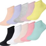 10er-Packung Bambus Premium Nahtlose Sneaker-Socken für Damen und Herren - AJ-201 MIX 2