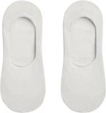 10 Paar hochwertige, nahtlose, unsichtbare und rutschfeste Silikon-Ballerinasocken von BAMBOO für Damen und Herren (Brook – Weiß)