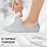 10 Paar hochwertige, nahtlose, unsichtbare und rutschfeste Silikon-Ballerinasocken von BAMBOO für Damen und Herren (Brook) – Schwarz – Bild 2