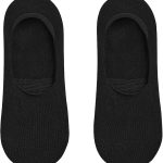 10 Paar hochwertige, nahtlose, unsichtbare und rutschfeste Silikon-Ballerinasocken von BAMBOO für Damen und Herren (Brook) – Schwarz