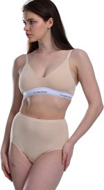 Lycra 5er-Pack Premium-Damen-Slips mit hohem Bund für den täglichen Gebrauch, Farbe: Beere G-007 D – Bild 5