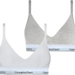 2er-Pack Damen-Sport-BH mit elastischem Unterbrustband und Polsterung, Modell Sophie G-201 C, geeignet für den täglichen Gebrauch