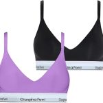 2er-Pack Damen-Sport-BH mit elastischem Unterbrustband, gepolstert, Modell Sophie G-201 M, geeignet für den täglichen Gebrauch