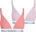 2er-Pack Damen-Triangel-Bralette mit elastischem Unterbrustband, geeignet für den täglichen Gebrauch, Isabelle: G-202 E