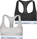 2er-Pack Sport-BH mit elastischem Unterbrustband für Damen, geeignet für den täglichen Gebrauch, Lucy G-203 A