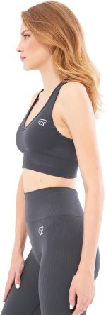 Weich strukturierter, flexibler Sport-BH für Yoga, Laufen, Sport und Alltag Helen GF-302 B – Bild 3