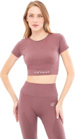 Mila GF-301 D – Weiches, flexibles Crop-Top für Yoga, Laufen, Sport und Freizeit. – Bild 3