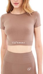 Mila GF-301 E – Weiches, flexibles Crop-Top für Yoga, Laufen, Sport und Freizeit. – Bild 2