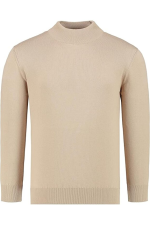 Hochwertiger Herren-Strickpullover mit halbem Rollkragen, Gregorio - Beige – Bild 2