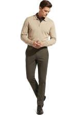 Hochwertiger Herren-Rollkragenpullover von Massimiliano – Beige – Bild 4