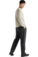 Hochwertiger Baumwoll-Rippstrickpullover von Giordani – Beige – Bild 4