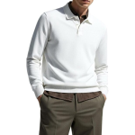 Hochwertiger Herren-Rollkragenpullover von Massimiliano – Weiß