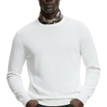 Hochwertiger Herren-Strickpullover Tomasso – Weiß