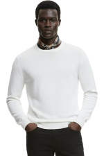 Hochwertiger Herren-Strickpullover Tomasso – Weiß