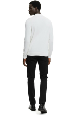 Hochwertiger Herren-Strickpullover mit halbem Rollkragen, Modell Gregorio – Weiß – Bild 4