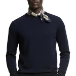 Hochwertiger Herren-Strickpullover Tomasso – Marineblau