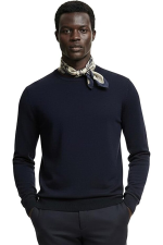 Hochwertiger Herren-Strickpullover Tomasso – Marineblau