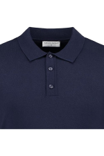 Hochwertiger Herren-Rollkragenpullover von Massimiliano – Marineblau – Bild 5