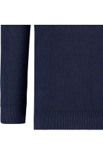 Hochwertiger Baumwoll-Rippstrickpullover von Giordani – Marineblau – Bild 6