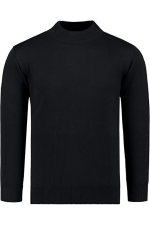 Hochwertiger Herren-Strickpullover mit halbem Rollkragen, Modell Gregorio – Schwarz – Bild 2