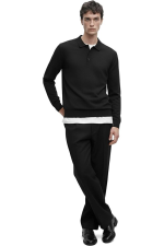 Hochwertiger Herren-Rollkragenpullover von Massimiliano – Schwarz – Bild 3