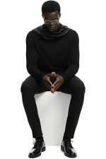 Hochwertiger Herren-Strickpullover Tomasso – Schwarz – Bild 4