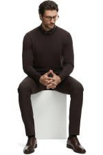 Hochwertiger Herren-Strickpullover Tomasso - Braun – Bild 6