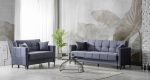 ROZETTA 3-Sitzer Schlafsofa Dunkelblau
