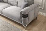 Diamond 3-Sitzer Schlafsofa- Grau – Bild 4