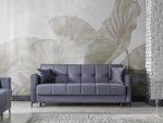 ROZETTA 3-Sitzer Schlafsofa Dunkelblau – Bild 2