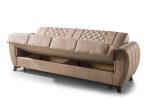 ASYA 3-Sitzer Schlafsofa Beige – Bild 3