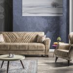 VALENTE 3-Sitzer Schlafsofa Beige